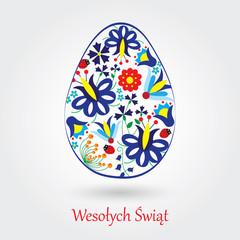 Wesołych świąt, Wielkanoc motyw kaszubski, polski - obrazy, fototapety, plakaty