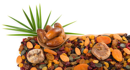 Mix nuts, dry fruits and pumpkin seeds