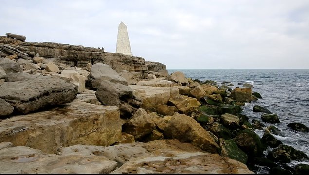 Obelisk Portland Bill Isle of Portland Dorset England UK