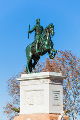 Statue of Philip IV, in Oriente Square, Madrid.