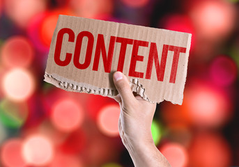 Content card with colorful background with defocused lights