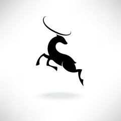 silhouette jumping deer
