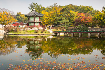 Fototapeta na wymiar Gyeongbokgung Palace in Autumn