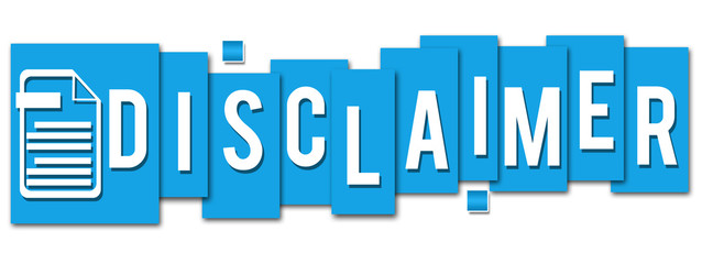 Disclaimer Blue Stripes With Icons