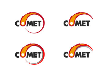 Comet flame burning up for business logo © georgerod