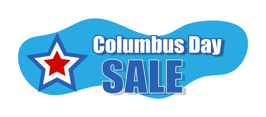 Columbus Day Vector Sale Banner