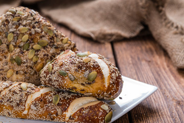 Fresh baked Pretzel Rolls (with seeds)