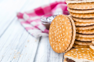 Portion of Chocolate Cream Cookies