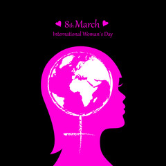 international womans day gesicht pink