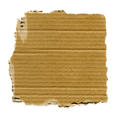 Torn cardboard isolated