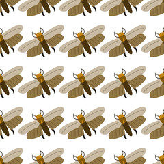 seamless pattern wax moth