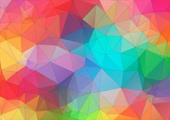 Küchenrückwand glas motiv Abstract 2D triangle colorful background © igor_shmel