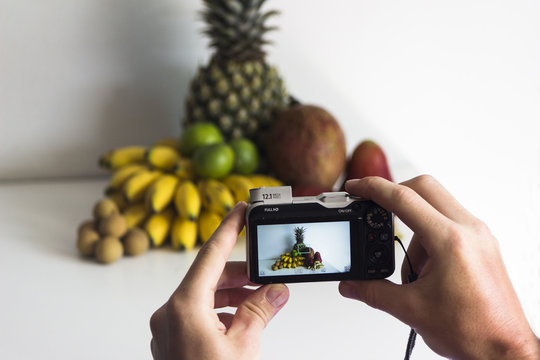 camera is taking picture of fruits