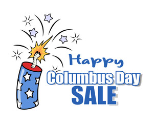 Columbus Day Sale Offer Bomb Vector