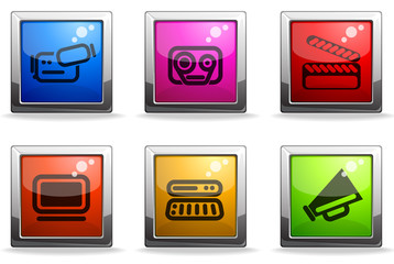 Media vector icon set
