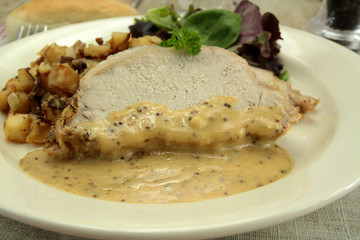 rôti de porc et pommes de terre