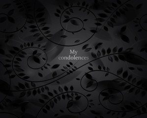 My condolences / Elegant black-and-white card of sympathy - 79161602