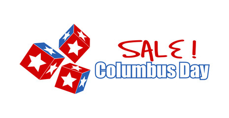 Columbus Day Sale Gaming Dice Banner