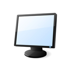Computer monitor icon. Vector illustration