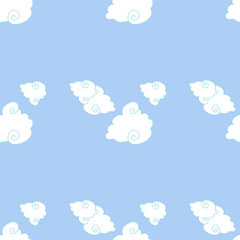 Vector seamless pattern of clouds
