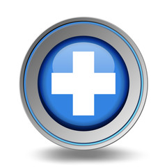 Fototapeta premium Medical Symbol. Emergency Icons Cyan Set