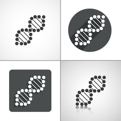 DNA icons. Set elements for design.