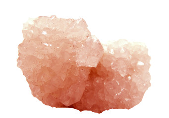 pink quartz geode geological crystals