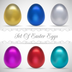 Set of easter eggs