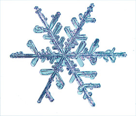 snowflake crystal blue background