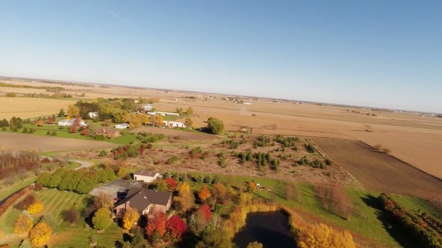 Aerial Agriculture Farm Field Landscape