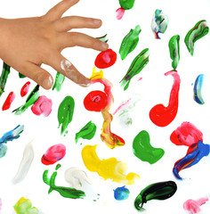 Painting with fingers