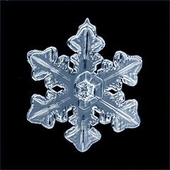 snowflake crystal black background