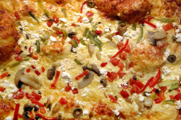 Homemade pizza surface