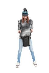 In die Tasche schauen