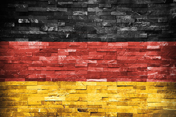 Austerity Germans Flag painted on wall