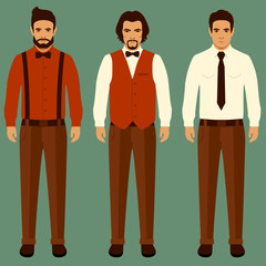 cartoon vector businessman character, business people