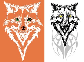 Vector image of an fox