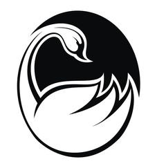 Swan abstract illustration