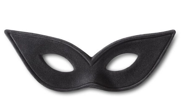 Black simple mask on white, clipping path