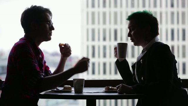 Friends at cafe