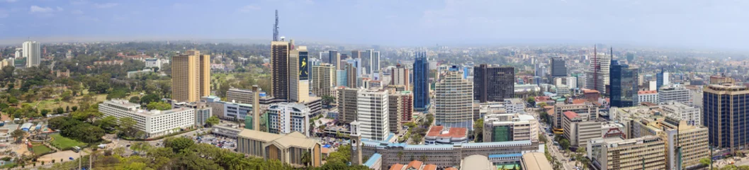 Outdoor-Kissen Luftaufnahme von Nairobi © Wollwerth Imagery