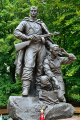Fototapeta na wymiar Memorial to Warrior - scout. Kaliningrad, Russia