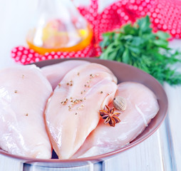 raw chicken fillet