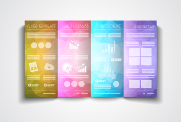 Vector tri fold brochure template design or flyer layout