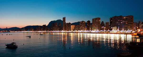Benidorm. Bay at Costa Blanca. Spain