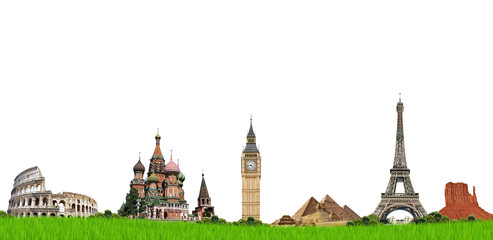 Obraz premium Travel the world monument concept