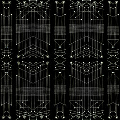 Black and White Tribal Geometric Pattern