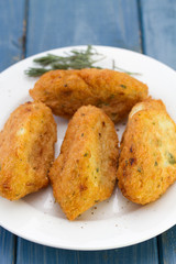 fish croquettes on plate