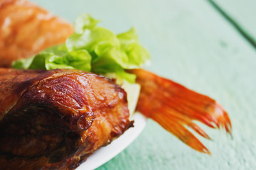smoked sea bass