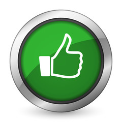 like green icon thumb up sign